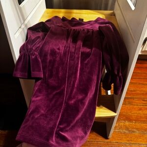 Tea Collection Purple Maxi Bishop Sleeve Dress